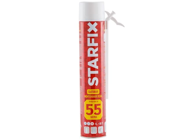 Пена монтажная бытовая всесезонная STARFIX Foam 55 (750мл)