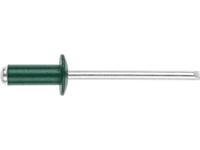 Заклепка вытяжная 4.8х12 мм алюминий/сталь, RAL 6005 (10000 шт в коробе) STARFIX