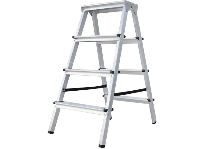 Лестница-стремянка алюм. двухсторонняя 94 см 4 ступ. 3,2кг PRO STARTUL (ST9941-04)