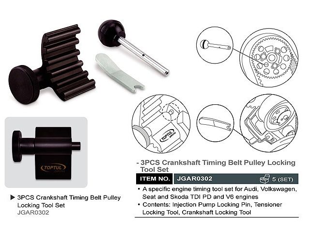 Набор для фиксации коленвала TOPTUL (JGAR0302)