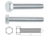 Болт М6х50 мм шестигр., цинк, кл.пр. 5.8, DIN 933 (80 шт в карт. уп.) STARFIX