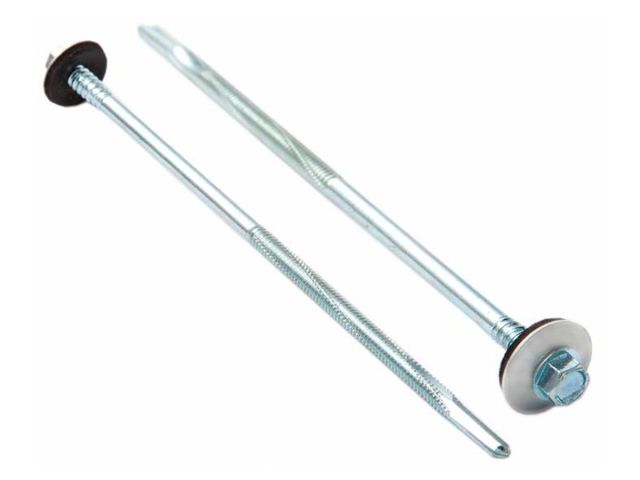 Саморез для сэндвич-панелей 6.3/5.5х75 мм цинк, шайба с прокл., (1500 шт в коробе) STARFIX