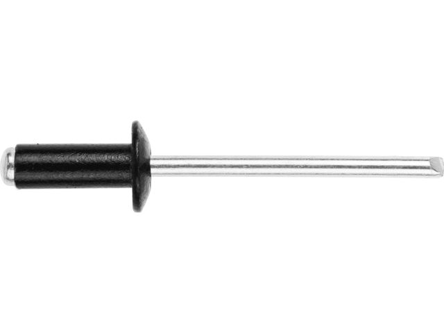 Заклепка вытяжная 4.8х12 мм алюминий/сталь, RAL 9017 (10000 шт в коробе) STARFIX