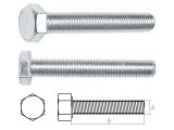 Болт М18х30 мм шестигр., цинк, кл.пр. 5.8, DIN 933 (10 шт в карт. уп.) STARFIX