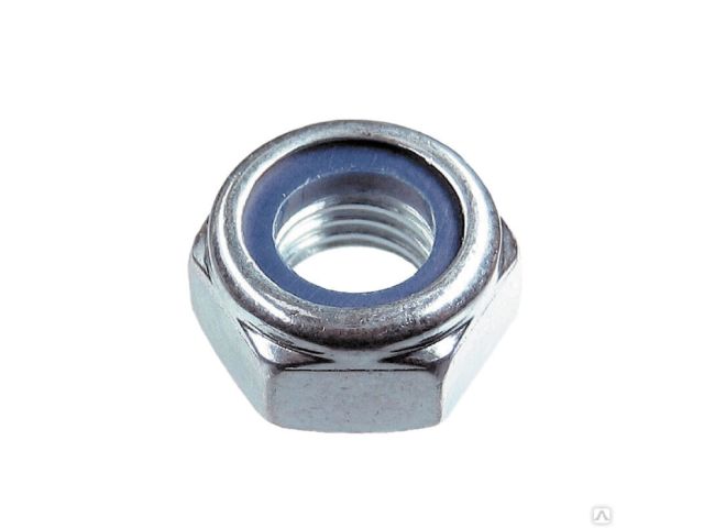 Гайка М14 со стопорным кольцом, цинк, DIN 985 (50 шт в карт. уп.) STARFIX