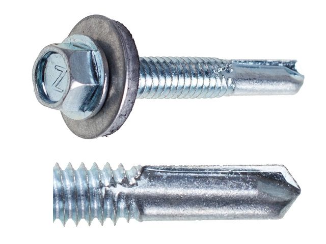 Саморез кровельный 5.5х51 мм цинк, шайба с прокл., PT5 (2800 шт в коробе) STARFIX