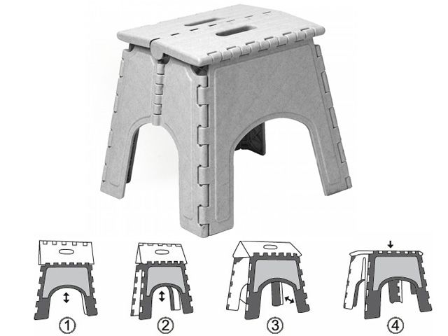 Табурет универсальный складной (мраморный) IDEA