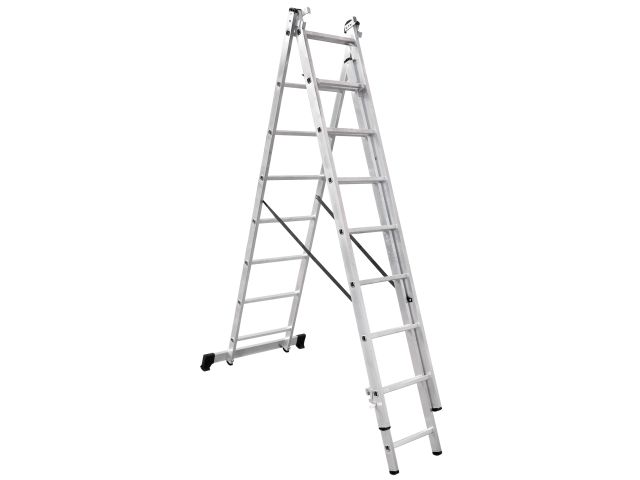 Изображение 4 Лестница алюм. 3-х секц. 201/474/214см 3х8 ступ., 9,9кг PRO STARTUL (ST9944-08)
