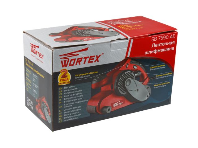 Ленточная шлифмашина WORTEX SB 7590 AE в кор. 950 Вт, лента 76х533 мм ...