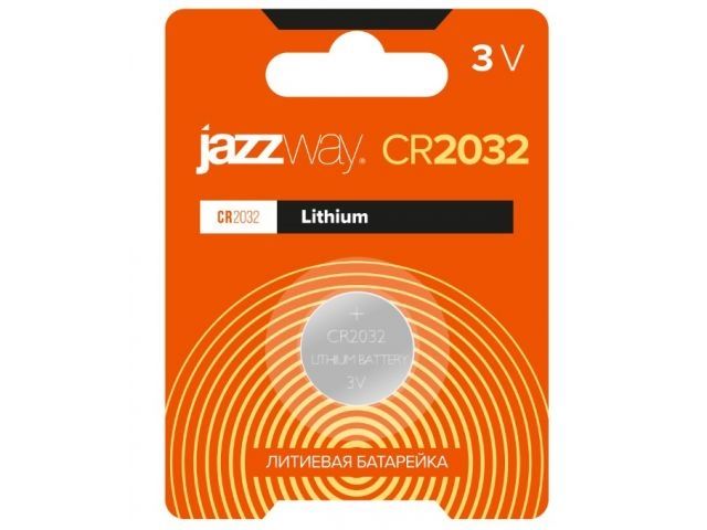 Батарейка CR2032 3V lithium 1шт. JAZZWAY