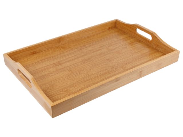Изображение 2 Поднос бамбуковый с ручками, прямоугольный, 46х31 см, BAMBOO, PERFECTO LINEA