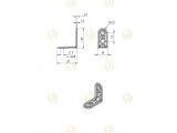 Кронштейн мебельный 32х32 мм, белый цинк (200 шт в коробе) STARFIX