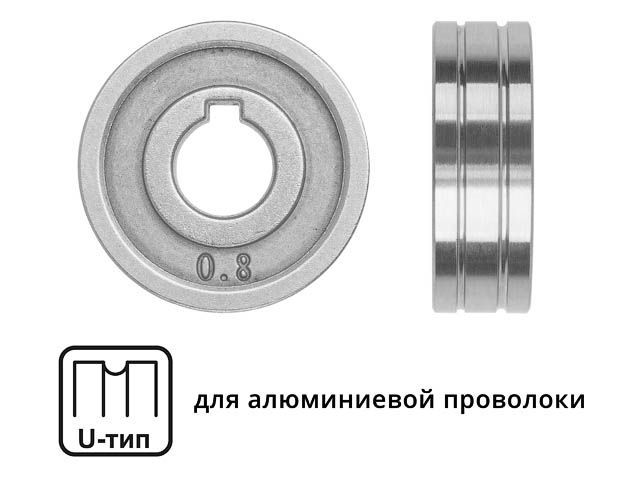 Ролик подающий ф 30/10 мм, шир. 10 мм, проволока ф 0,8-1,0 мм (U-тип)