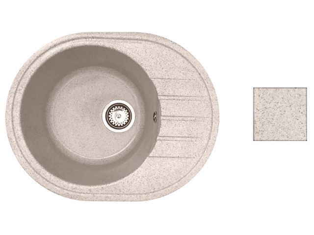 Мойка кухонная из искусственного камня RIO гранит 570х450 mm, AV Engineering