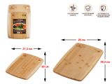Смотреть изображение 1 Доска разделочная из бамбука (набор из 2-х шт), 28х21.3х1.2 см, 38.3х26х1.5 см,BAMBOO,PERFECTO LINEA