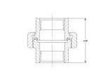 Американка под конус 2&quot; вн.-вн. чугун оцинк., AV Engineering