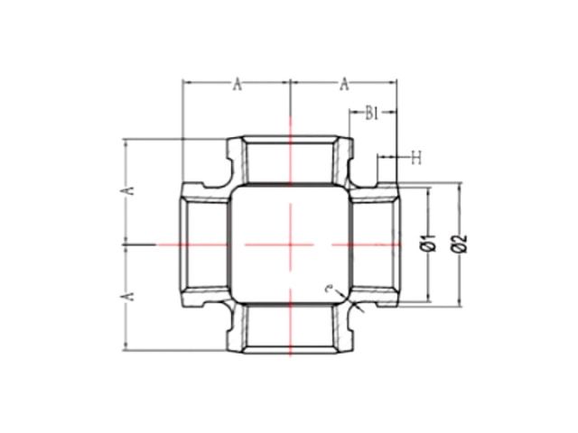 Крестовина 1&quot; чугун оцинк., AV Engineering