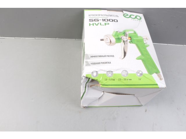 Изображение 2 Краскораспылитель ECO SG-1000 (HVLP, сопло ф 2.5 мм, верх. бак 600 мл) уцененный (0194763465)