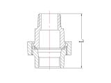 Американка под конус 1 1/2&quot; вн.-нар. чугун оцинк., AV Engineering