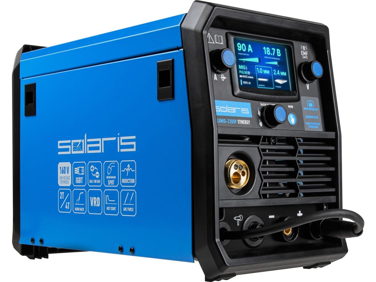 Полуавтомат сварочный Solaris ALUMIG-230DP SYNERGY - Садовая техника и ...
