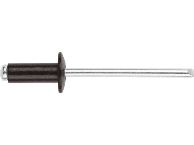 Заклепка вытяжная 4.8х12 мм алюминий/сталь, RAL 8019 (10000 шт в коробе) STARFIX