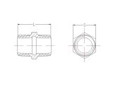 Ниппель 1 1/2&quot; нар.-нар. чугун оцинк., AV Engineering