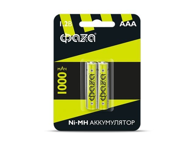 Аккумулятор AAA 1000 мАч 1.2В, блистер 2 шт. ФАZA