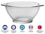Смотреть изображение 1 Салатник стеклянный с ручками, 510 мл, серия Lys, DURALEX (Франция)
