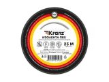 Изолента ПВХ KRANZ 0.13х19 мм, 25 м, черная