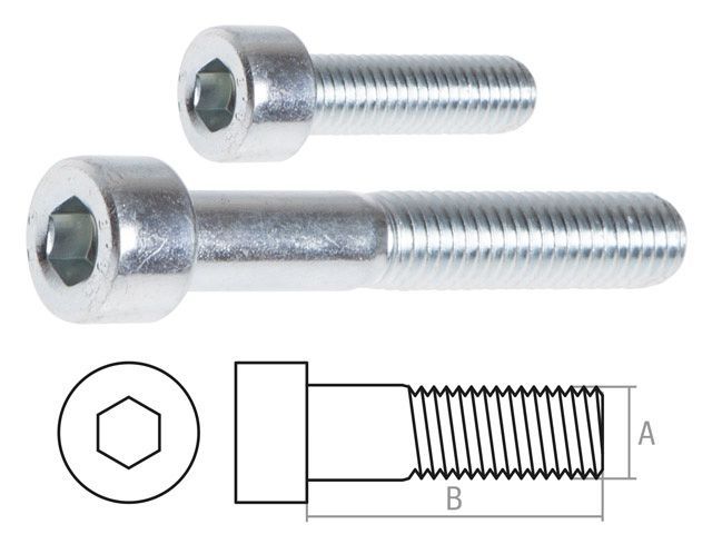 Винт М5х60 мм с внутр. шестигр., цинк, кл.пр. 8.8, DIN 912 (5 кг) STARFIX