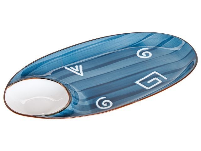 Изображение 2 Блюдо керамическое, 33х17.5х2.8 см, серия BLUE MARINE, PERFECTO LINEA