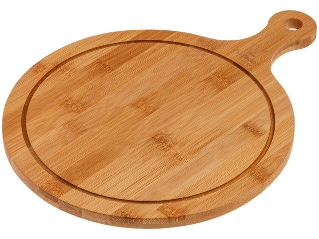 Изображение 2 Поднос бамбуковый с ручкой, круглый, 34х25.5 см, BAMBOO, PERFECTO LINEA