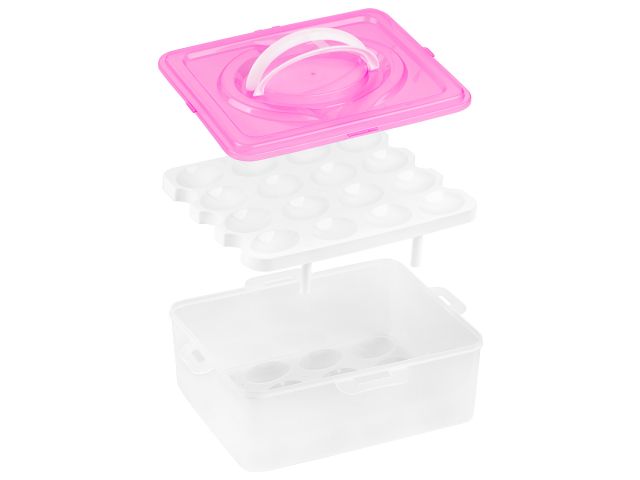 Изображение 3 Контейнер для хранения яиц, 32 ячейки, розовый, PERFECTO LINEA