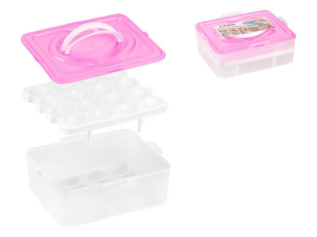 Изображение 2 Контейнер для хранения яиц, 32 ячейки, розовый, PERFECTO LINEA