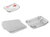 Смотреть изображение 2 Форма для запекания с крышкой алюминиевая однораз., прямоуг., 5 шт.,21.6х14.6х4.1 см, PERFECTO LINEA