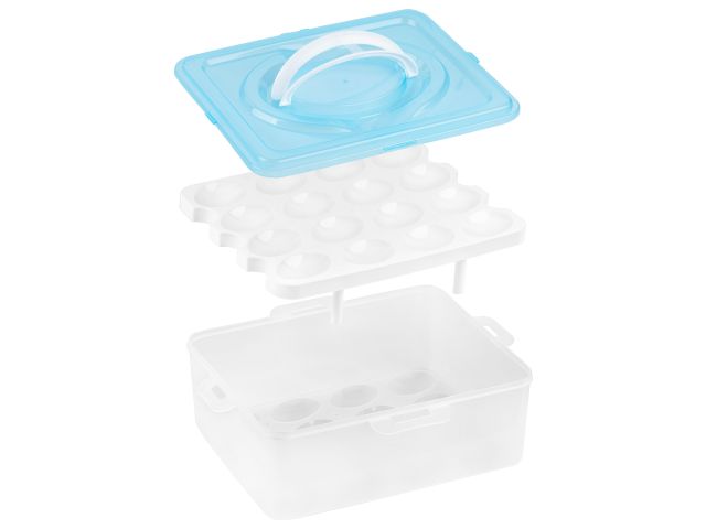 Изображение 3 Контейнер для хранения яиц, 32 ячейки, голубой,  PERFECTO LINEA