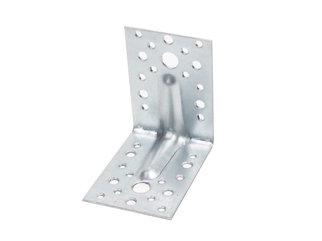 Уголок крепежный усиленный 65х90х90 мм  1.8 мм белый цинк STARFIX