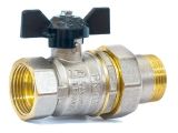 Кран шаровый 1&quot; нар.-вн. бабочка (со сгоном) PN40, LD