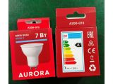 Лампа светодиодная MR16 7Вт 230В GU10 6000K AURORA