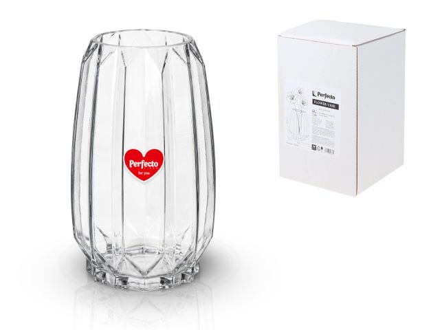 Изображение 3 Ваза для цветов, стеклянная, 21х8.5 см., серия Beloved, PERFECTO LINEA