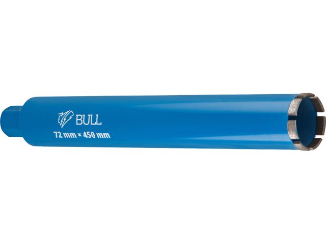 Коронка алмазная d 72мм железобетон BULL, L450мм, мокрое сверление