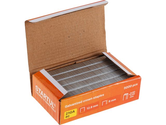 Изображение 4 Скобы тип 21GA  8мм (5000шт) STARTUL PROFI (ST4540-08)