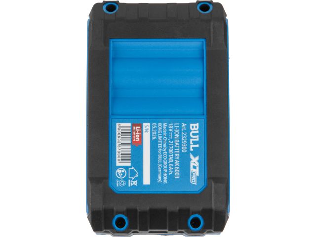 Изображение 7 Аккумулятор BULL AK 6003 18.0 В, 21700 TAB, 6.0 А/ч, Li-Ion XLTpro