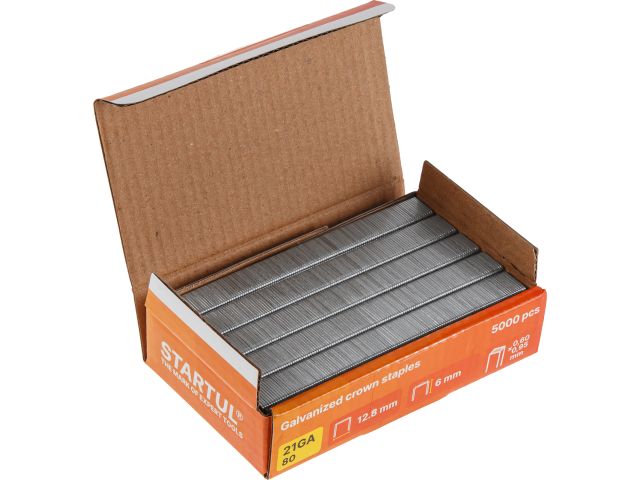 Изображение 4 Скобы тип 21GA  6мм (5000шт) STARTUL PROFI (ST4540-06)