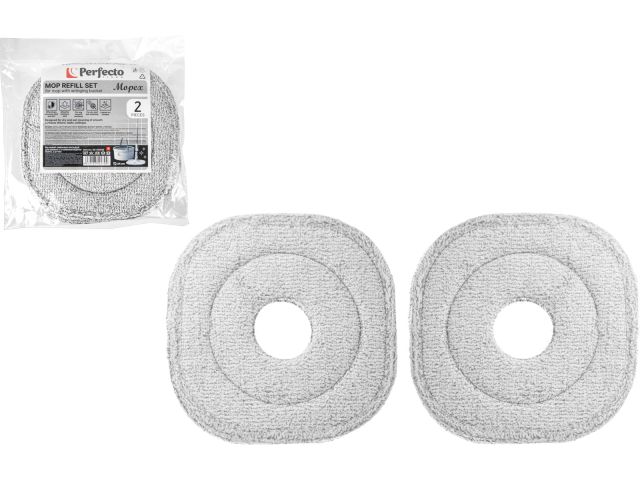 Изображение 2 Набор сменных насадок для швабры с отжимным ведром Mopex, 2 шт., PERFECTO LINEA