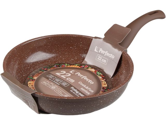 Изображение 2 Сковорода ф 22х5.3 см, алюм., антиприг. покр., серия Cook&amp;Fun, какао, PERFECTO LINEA