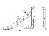 Смотреть изображение 2 Кронштейн усиленный 200х150 мм черный STARFIX