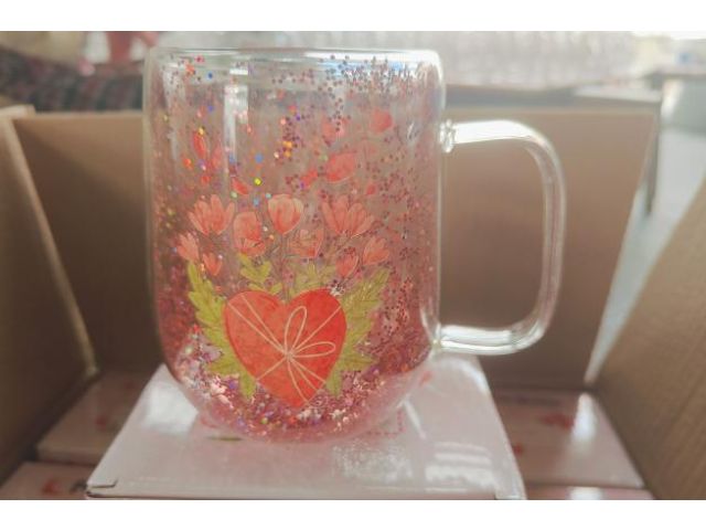 Изображение 1 Кружка стеклянная с двойными стенками, 380 мл, серия FIRST BLUSH-2, PERFECTO LINEA