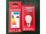 Лампа светодиодная G45 ШАР 7,5Вт 230В E27 6000K AURORA