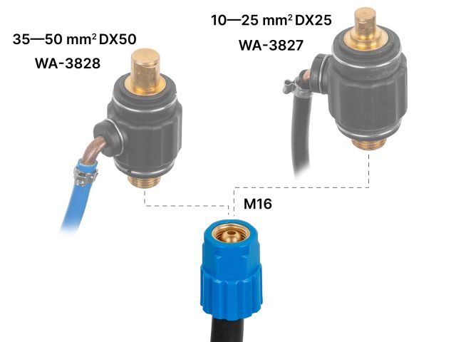 Изображение 3 Горелка сварочная TIG WGT-26V (4м, 250А, разъем M16x1.5, вентиль) SOLARIS
